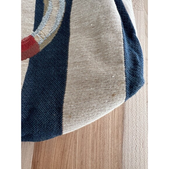 Kiel James Patrick Cape Cod Bag Purse Leather Strap Canvas Nautical Coastal - Picture 10 of 10